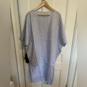 The Sleep Shirt Pocket Kaftan in linen